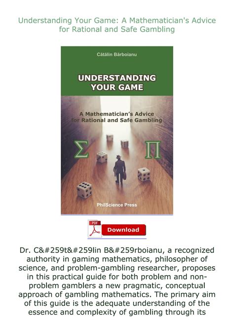 (PDF) Understanding Your Game: A Mathematician's Advice.